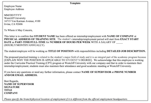 CPT job offer letter sample