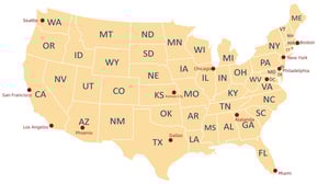Day 1 CPT Universities by Location